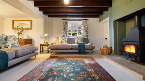 The sitting room at High Lidmoor Farmhouse, Yorkshire